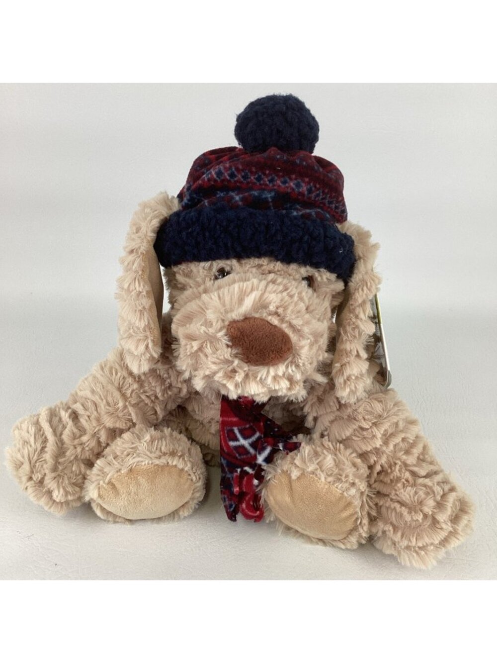 Gentle Treasures Kobie Winter Puppy Dog 12" Plush Stuffed Animal Toy St Jude TAG